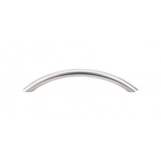 Solid Bowed Bar Pull 5 1/16 Inch (c-c) Brushed Stainless Steel