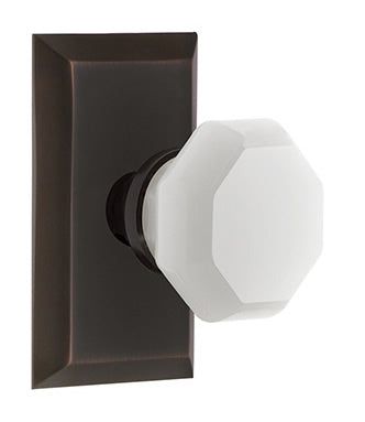 Nostalgic Warehouse Studio Plate with White Waldorf Knob