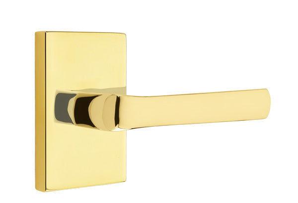 Emtek Spencer Interior Mortise Lever with Modern Rectangular Rosette