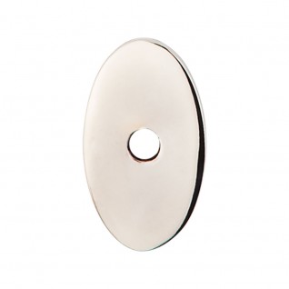 Top Knobs Sanctuary Oval Backplate Small in Polished Nickel