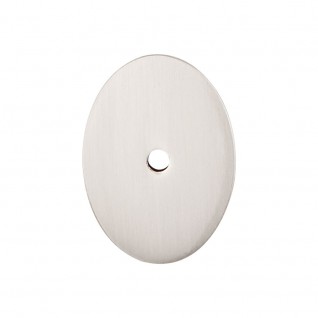 Top Knobs Sanctuary Oval Backplate Large in Brushed Satin Nickel