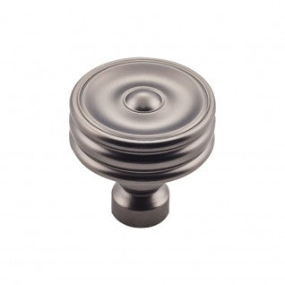 Top Knobs Brixton Ridged Knob in Ash Gray