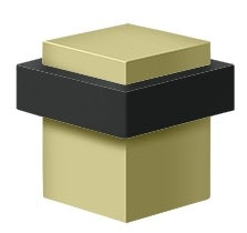 Deltana Solid Brass 1 3/8 Inch Square Universal Floor Bumper