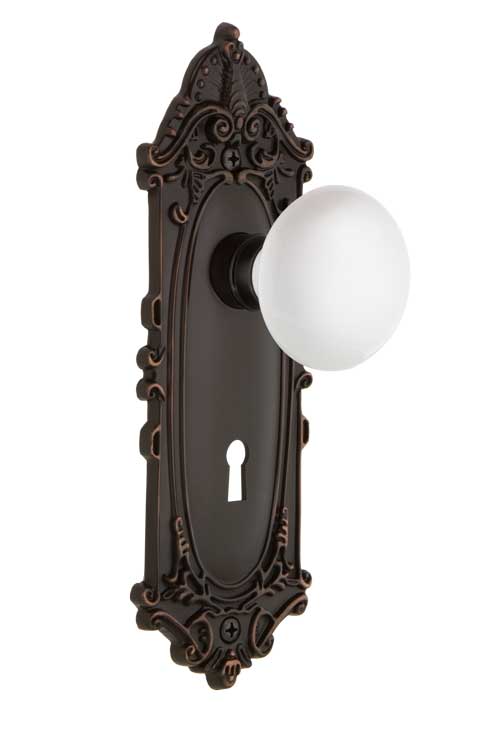 Nostalgic Warehouse Victorian Plate with Porcelain Knob