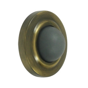 Deltana Solid Brass 2 1/2 Inch Diameter Flush Mounted Bumper - Antique Brass