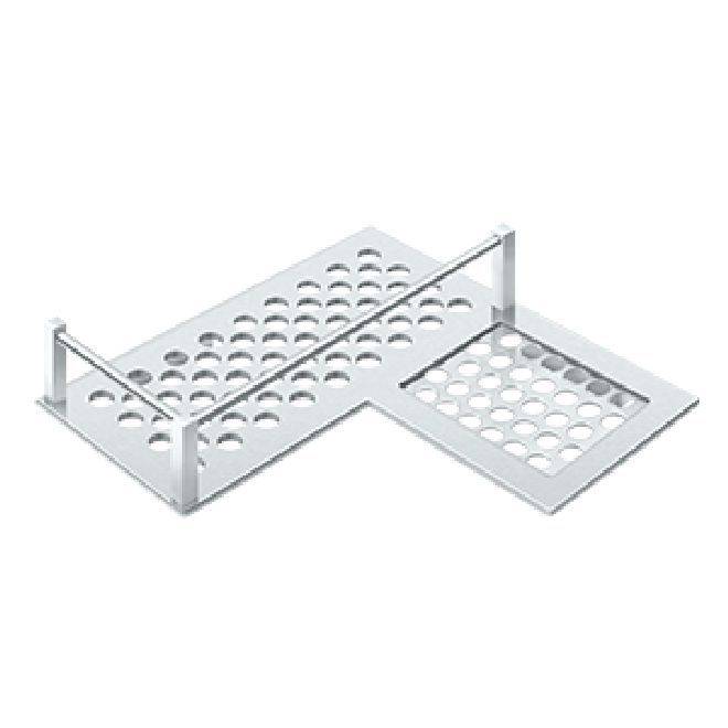 Deltana Solid Brass Bathroom Basket Heavy Duty Corner Right - Polished Chrome