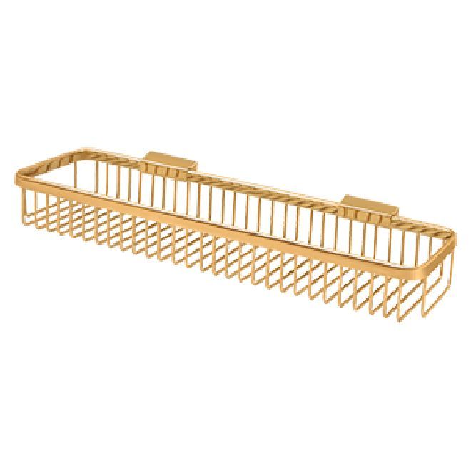 Deltana Solid Brass Rectangular Wire Basket - PVD Lifetime Brass