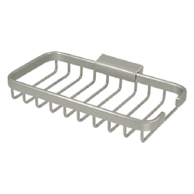 Deltana Solid Brass Rectangular Corner Wire Basket - Satin Nickel