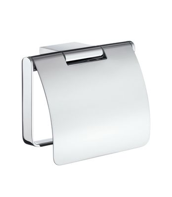 Smedbo AIR Toilet Roll Holder With Cover AK3414 Polished Chrome