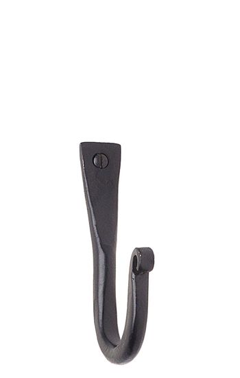 Beslagsboden Classic Rustic 2-7/8 Inch Single Hook In Black Wrought Iron