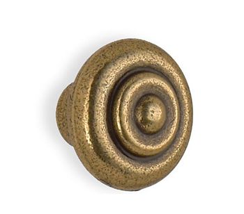 Beslagsboden Classic Antique Swirl Knob In Antique Brass
