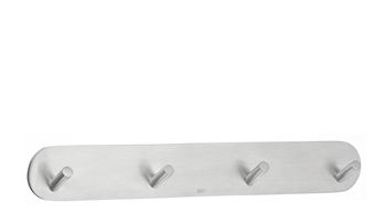 Beslagsboden Design Quadruple Mini Self-Adhesive Hook In Brushed Stainless Steel