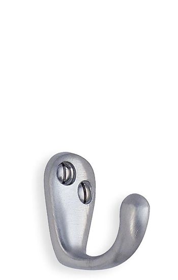 Beslagsboden Classic 1-1/2 Inch Single Coat Hook In Brushed Chrome