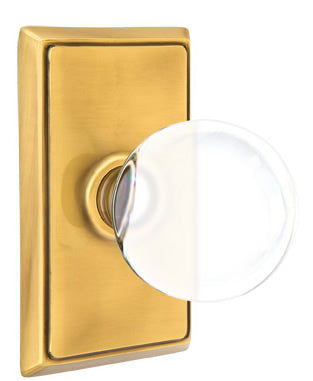 Emtek Bristol Interior Mortise Knob with Rectangular Rosette