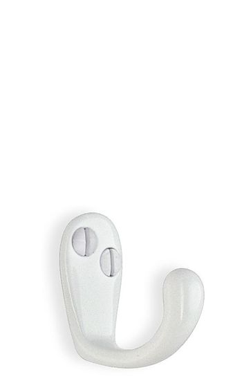 Beslagsboden Classic 1-1/2 Inch Single Coat Hook In White