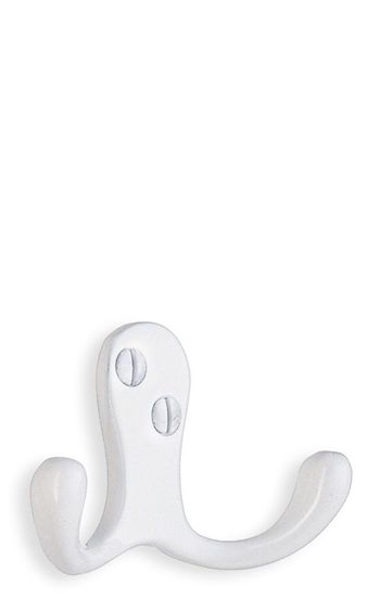 Beslagsboden Classic 1-3/4 Inch Double Coat Hook In White
