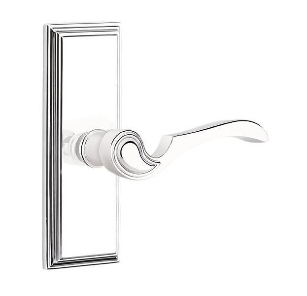 Emtek Coventry Lever with 7 Inch Wilshire Sideplate