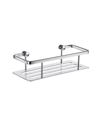 Smedbo Sideline Collection Square Design Single Level Straight Soap Basket DK3001 Polished Chrome