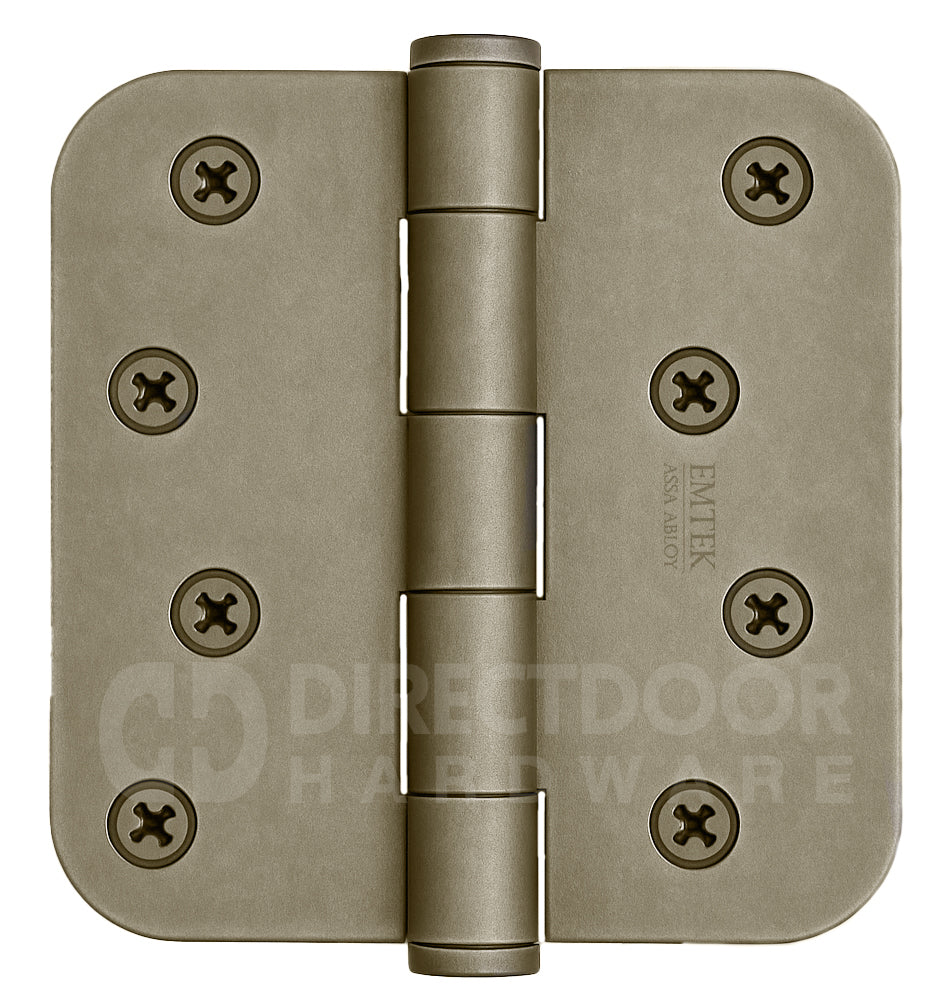 Emtek 4 Inch Residential Duty Door Hinges with 5/8 Inch Round Corners (pair)