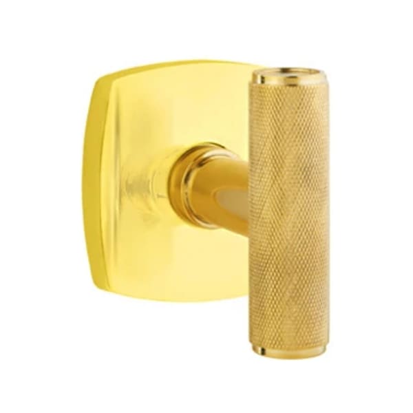 Emtek Ace Knurled Door Knob with Urban Modern Rosette