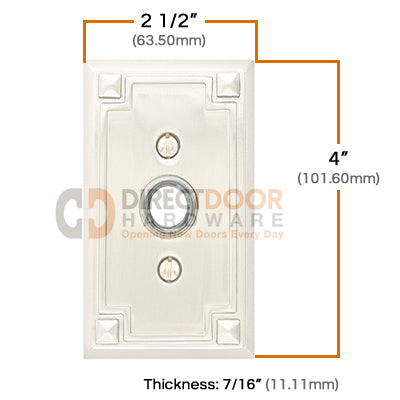 Emtek Brass Arts & Crafts Door Bell Cover