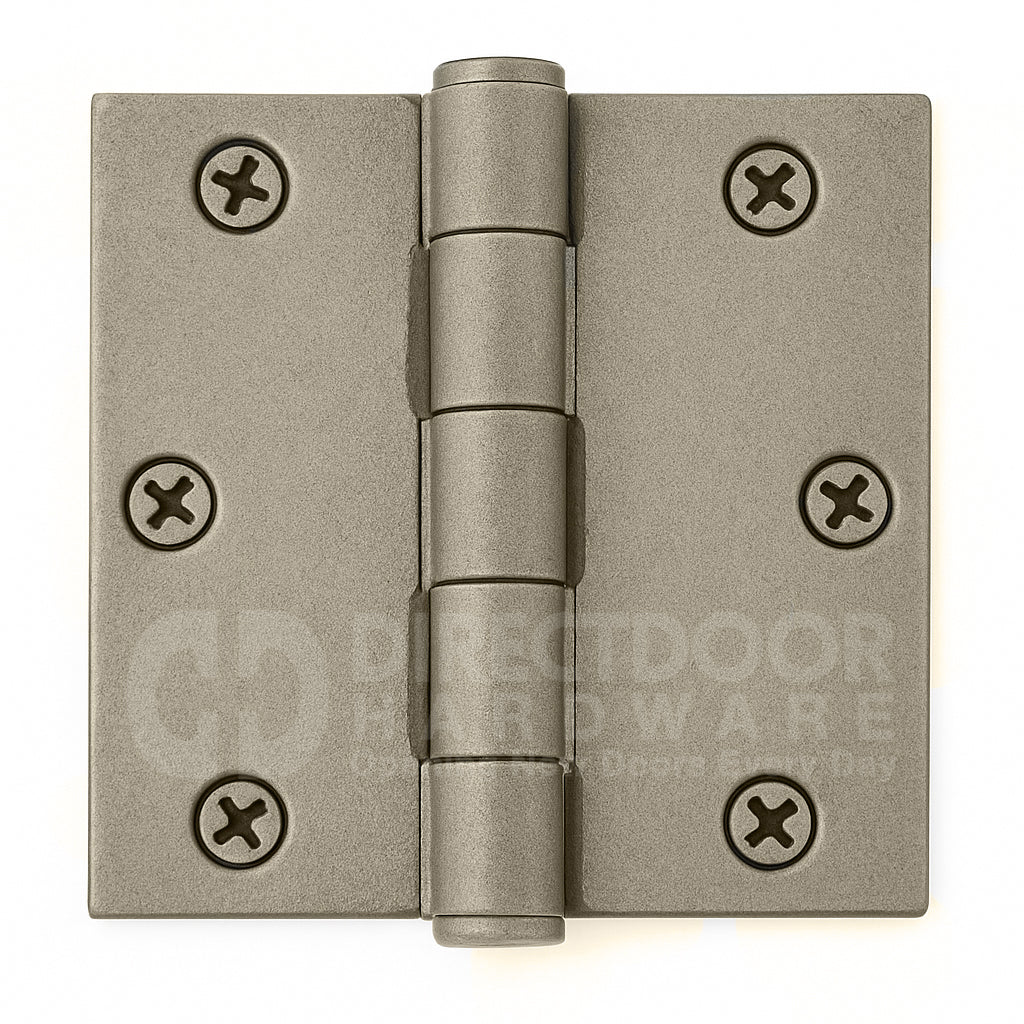 Emtek 3.5 Inch Residential Duty Door Hinges with Square Corners -Steel (pair)