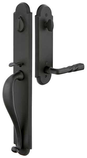 Emtek Sandcast Greeley Entrance Handleset