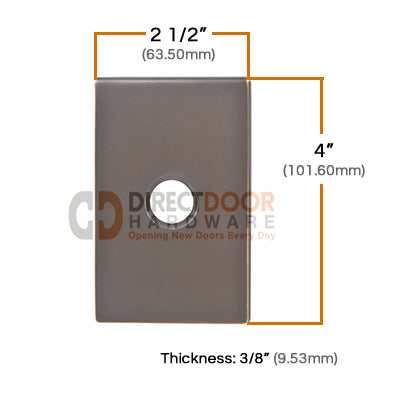 Emtek Brass Modern Rectangular Door Bell Cover