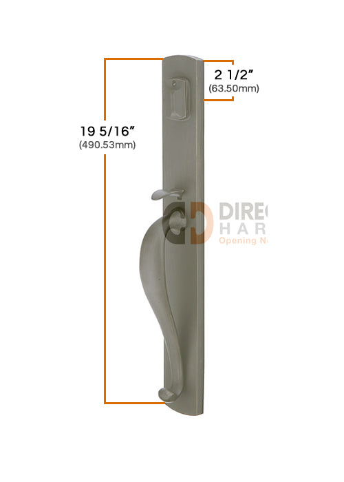 Emtek Sandcast Greeley Grip by Grip Handleset