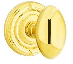 Emtek Egg Interior Mortise Knob with Ribbon & Reed Rosette