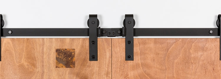Leatherneck Bi-Parting Barn Door Kit - Weathered Rust - 402 Hanger Style