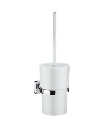 Smedbo Ice Toilet brush and Porcelain ContainerOK333P Polished Chrome