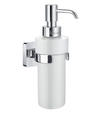 Smedbo Ice Holder Porcelain Soap Dispenser with Holder OK369P Polished Chrome