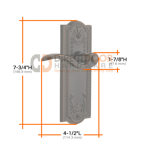 Grandeur Parthenon Plate with Bellagio Lever Specs