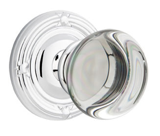 Emtek Providence Crystal Knob with Ribbon & Reed Rosette