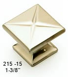 Schaub Northport Square Knob 1 3/8 inch dia Satin Nickel