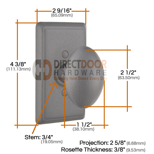 Emtek Savannah Door Knob with Style 3 Rosette