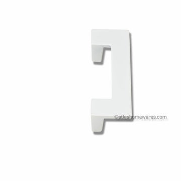 Atlas Homewares U-Turn Collection Single Medium Pull in Gloss White - 64mm CC