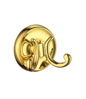 Smedbo Villa Collection Double Bath Towel Hook - Polished Brass