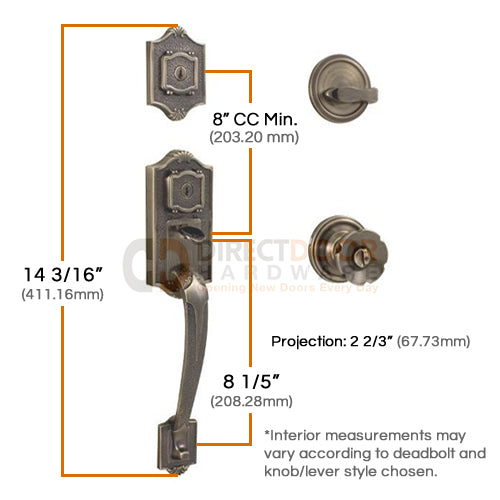 Weslock Colonial 2100 Entrance Handleset