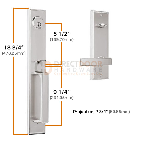 Weslock Belmont Entrance Handleset