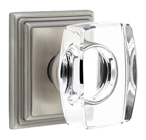 Emtek Windsor Crystal Knob with Wilshire Rosette