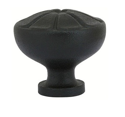 Emtek Petal 1-3/4 Inch Cabinet Knob Flat Black Steel