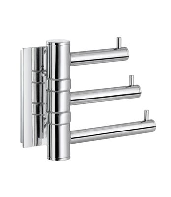Smedbo Pool Collection Swing Arm Triple Hook ZK327 Polished Chrome