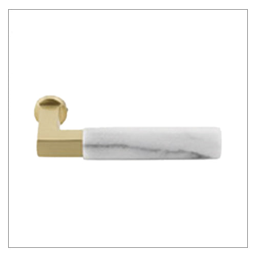L-Square White Marble Lever