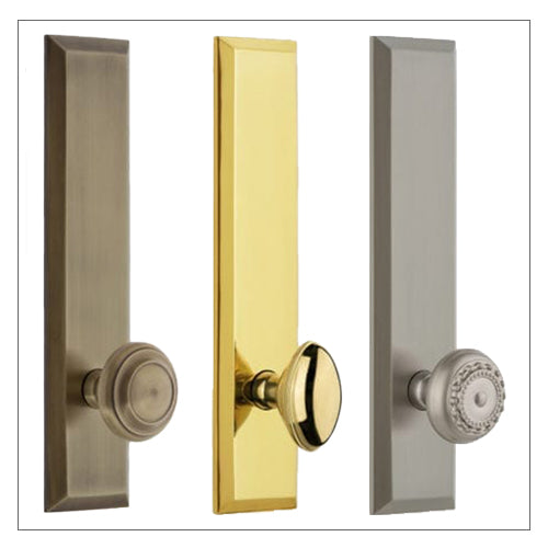 Grandeur Knobs with Fifth Avenue Tall Plate