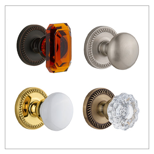 Grandeur Knobs with Newport Rosette