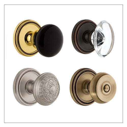 Grandeur Knobs with Soleil Rosette
