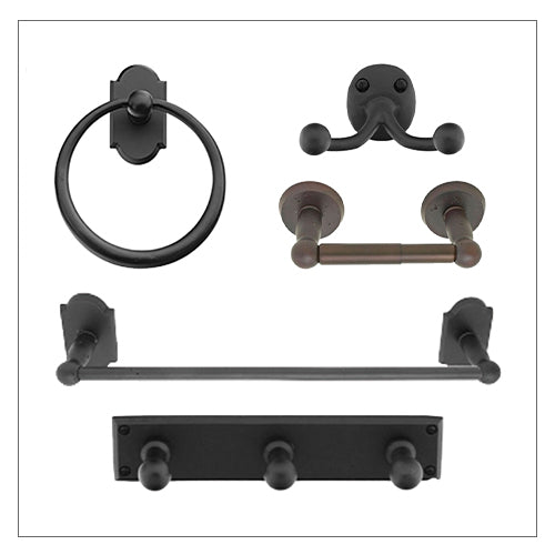 Emtek Sandcast Bronze Bathroom Hardware