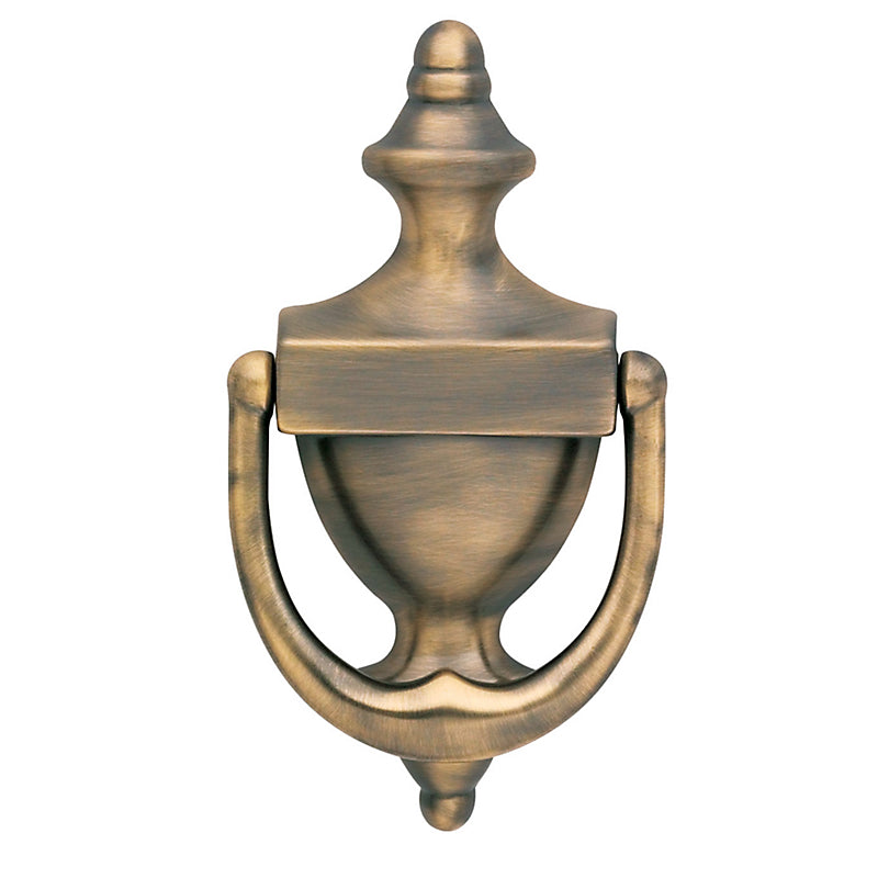Baldwin Colonial Door Knocker In Satin Brass & Black